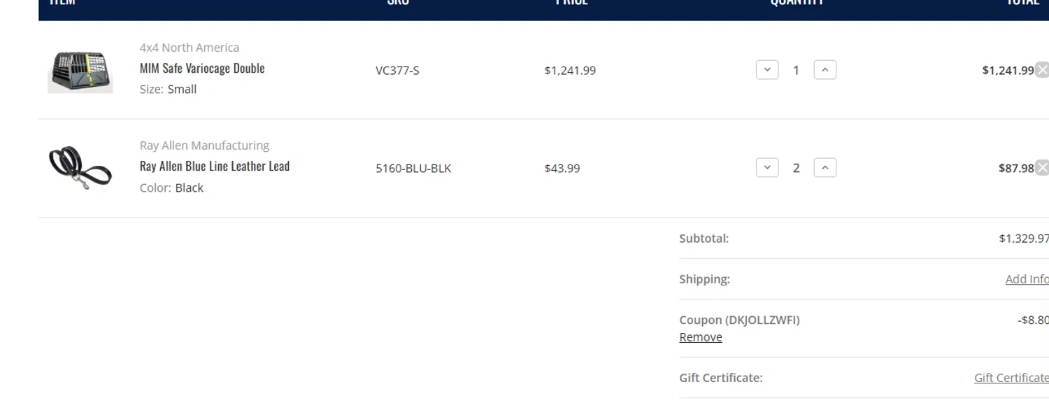Ray Allen Manufacturing promo code screenshot showing code DKJOLLZWFI applied at Ray Allen Manufacturing checkout page. Uploaded by SimplyCodes community member ashe1986 on Jun 26, 2025