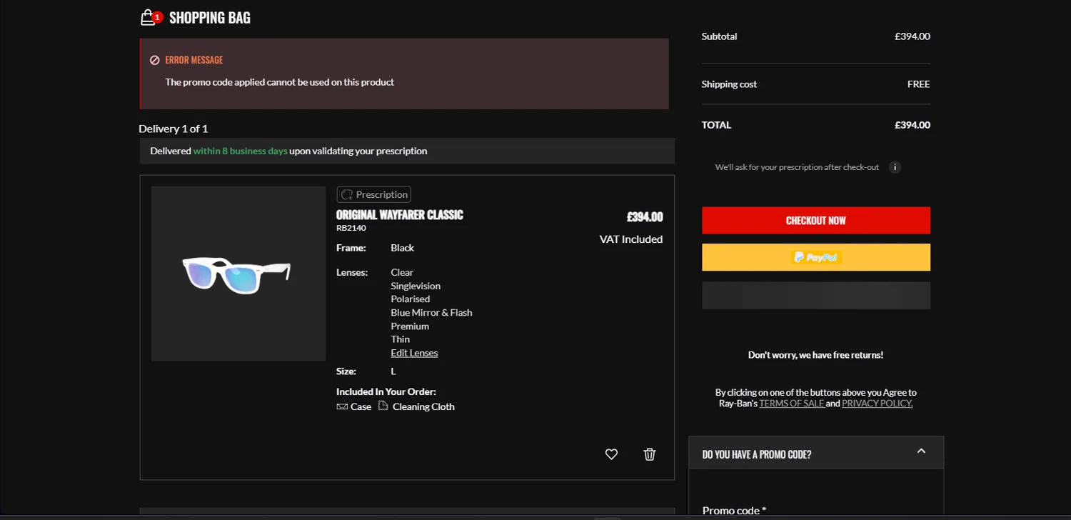 RayBan Promo Codes 25 Off Coupons in August 2024 SimplyCodes