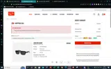 Ray-Ban coupon verification screenshot