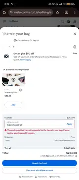 BRINGHURST coupon verification screenshot