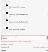 Rboutique coupon verification screenshot