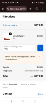 15rb coupon verification screenshot