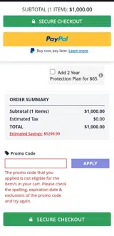 CNHL coupon verification screenshot
