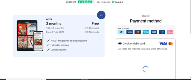 Readly checkout page showing Readly discount code box | Screenshot taken by SimplyCodes community member on Nov 27, 2023