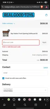 VACATION2025 coupon verification screenshot