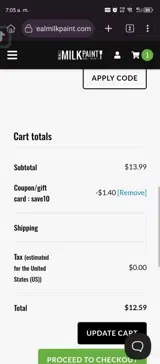 SAVE10 coupon verification screenshot