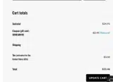 SRHEARN10 coupon verification screenshot