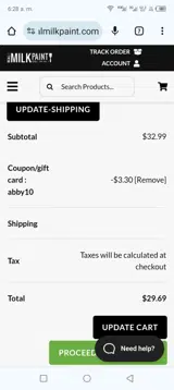 Abby10 coupon verification screenshot