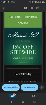 Missedit coupon verification screenshot