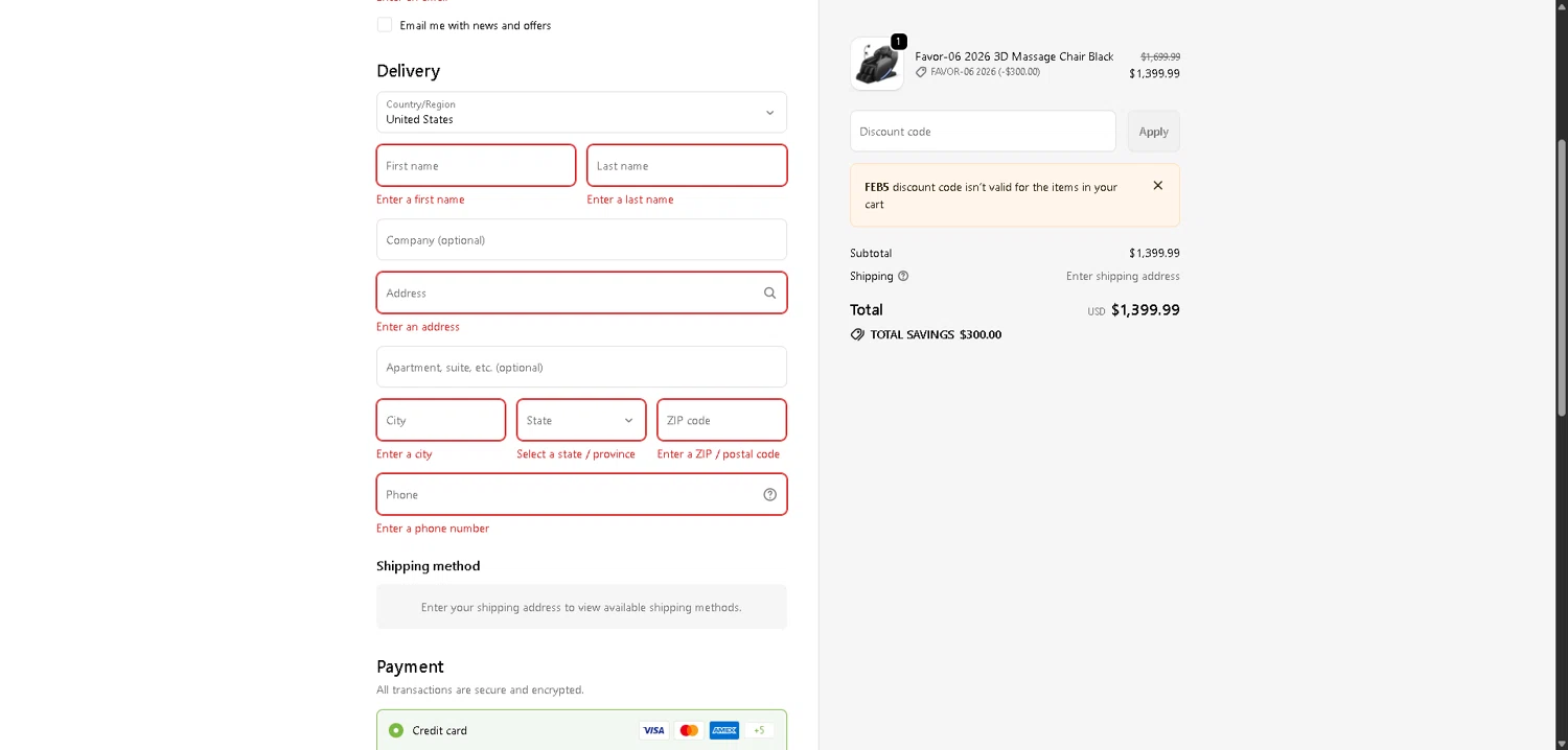 Real Relax discount code screenshot showing code FEB5 applied at Real Relax checkout page. Uploaded by SimplyCodes community member SwiftLynx7415 on Dec 24, 2025