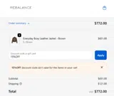 15%OFF coupon verification screenshot
