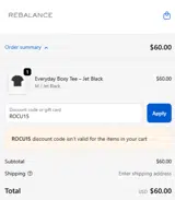 ROCU15 coupon verification screenshot