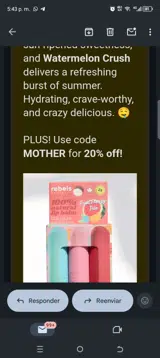 Mother coupon verification screenshot