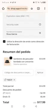 NIJI20 coupon verification screenshot