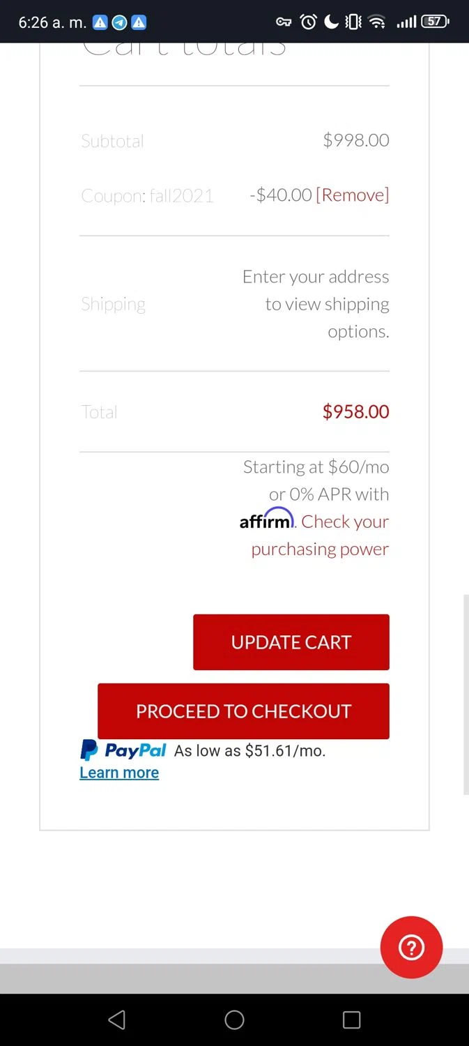 ReboundAIR coupon code screenshot showing code Fall2021 applied at ReboundAIR checkout page. Uploaded by SimplyCodes community member George07 on Jul 1, 2025