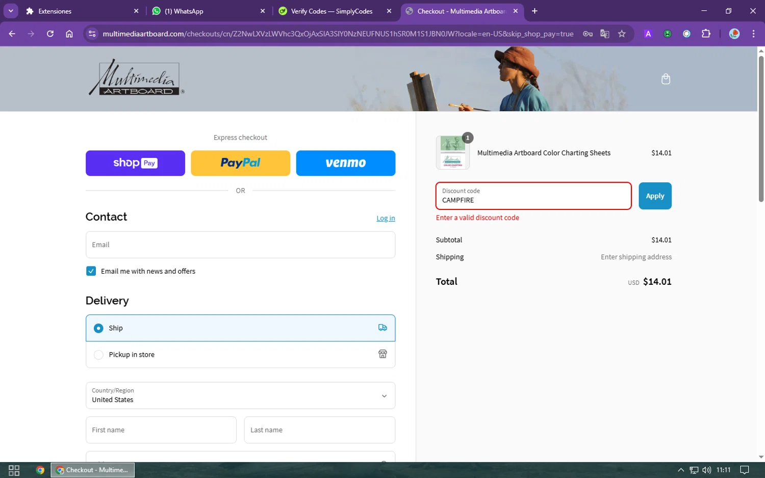 ReciPal promo code screenshot showing code RECIPAL10-N6P applied at ReciPal checkout page. Uploaded by SimplyCodes community member Suhendry on Mar 17, 2025