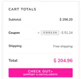 COOL20 coupon verification screenshot