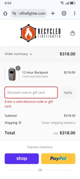 NEVERFORGET30 coupon verification screenshot