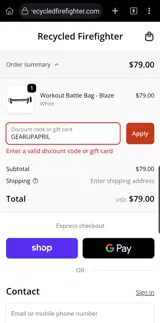 GEARUPAPRIL coupon verification screenshot