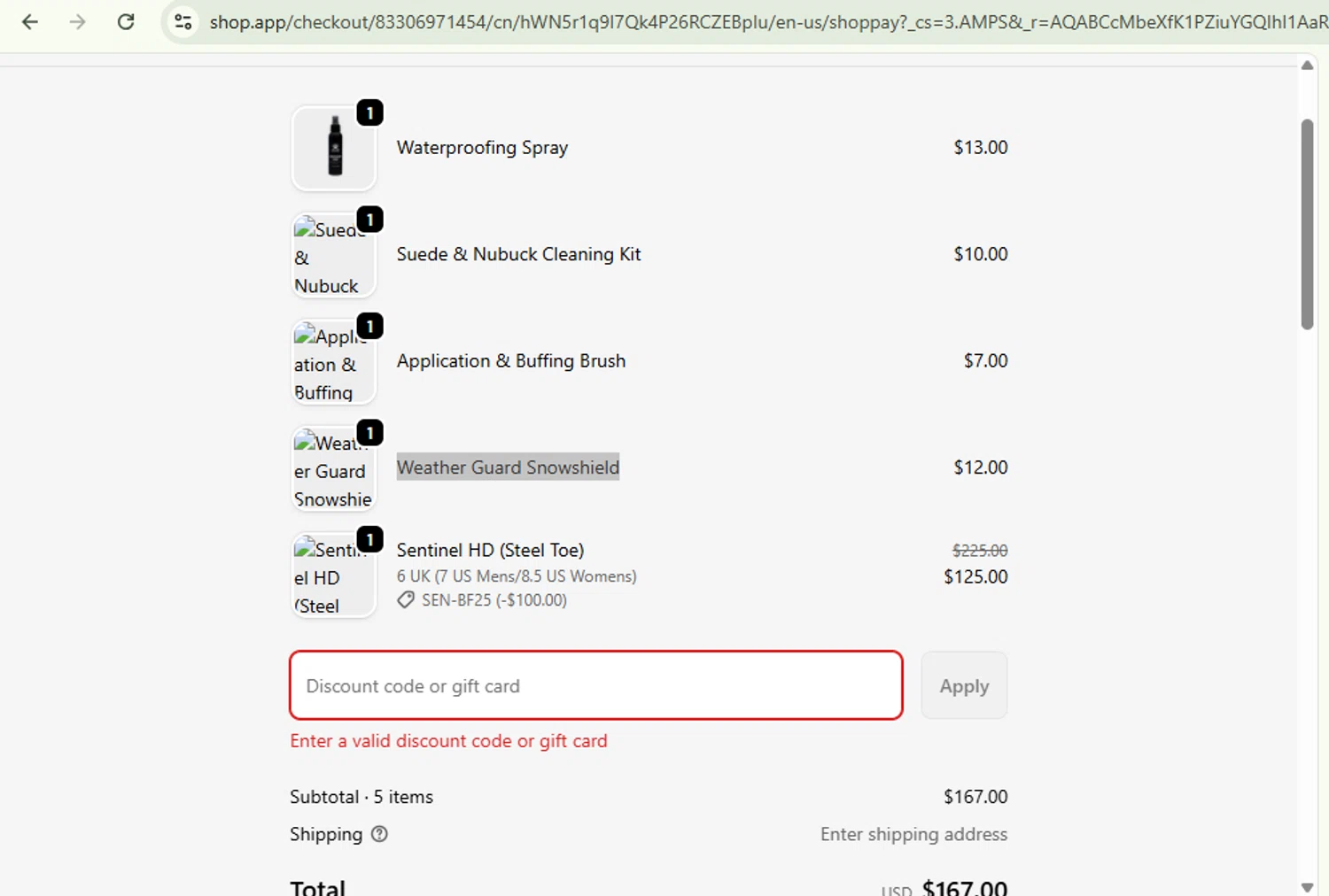 Redback Boots discount code screenshot showing code BYRON applied at Redback Boots checkout page. Uploaded by SimplyCodes community member SaleSentinel7319 on Nov 29, 2025