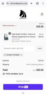 Schmittscreek coupon verification screenshot