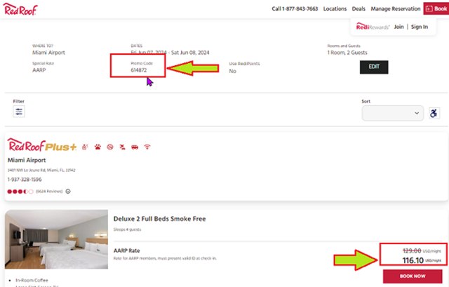 Red Roof checkout page showing Red Roof promo code box | Screenshot taken by SimplyCodes community member on Jun 7, 2024