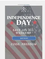 Red White Blue Apparel coupon verification screenshot