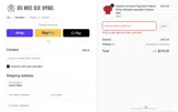 Red White Blue Apparel coupon verification screenshot