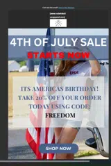 Red White Blue Apparel coupon verification screenshot