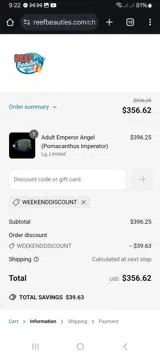 WEEKENDDISCOUNT coupon verification screenshot