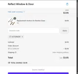 Reflect Window & Door coupon verification screenshot