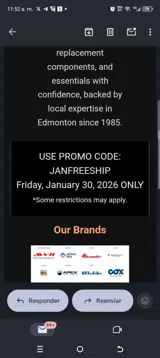 Reflect Window & Door coupon verification screenshot