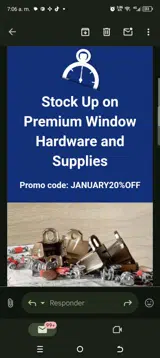 Reflect Window & Door coupon verification screenshot