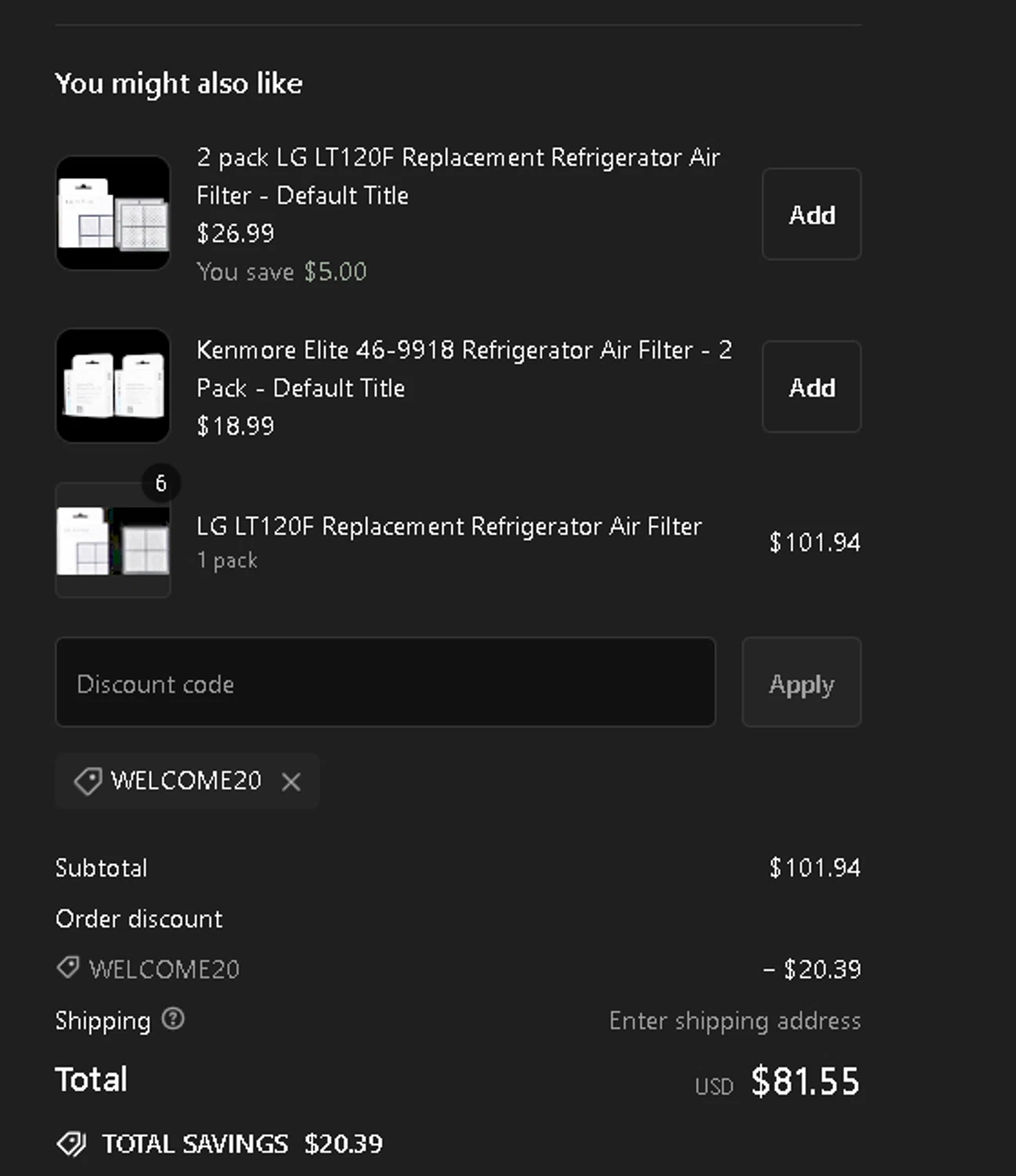 Refrigerator Filter Store Promo Codes 20 Off June 2024