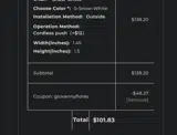 REGAL Curtains coupon verification screenshot