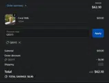 QISI15 coupon verification screenshot