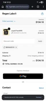 BIOHACK10 coupon verification screenshot