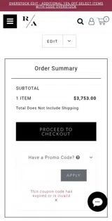 Regina Andrew coupon verification screenshot