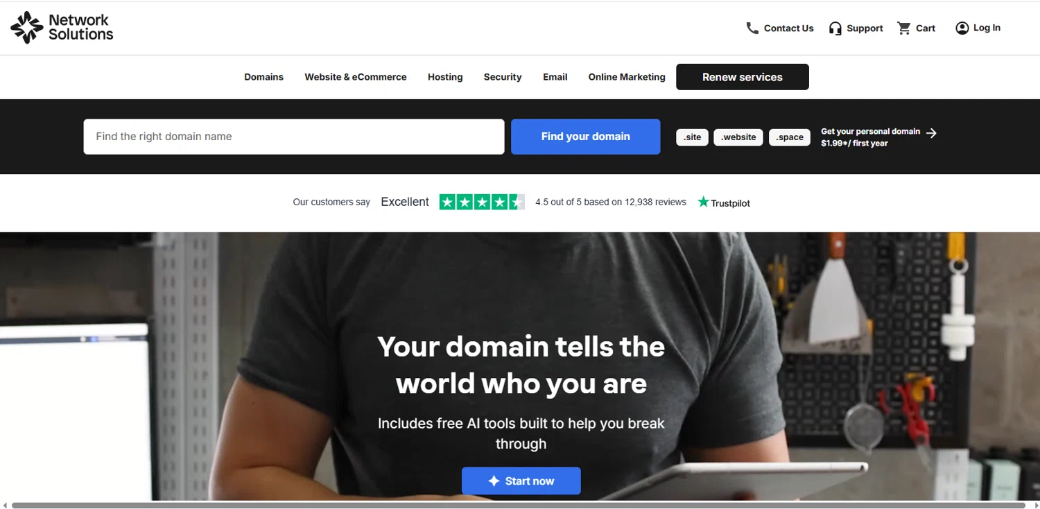 Register.com promo code screenshot showing code TOPDOMAIN applied at Register.com checkout page. Uploaded by SimplyCodes community member dimitriv on Dec 15, 2025