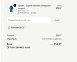 Reima US coupon verification screenshot