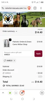 AMB20 coupon verification screenshot