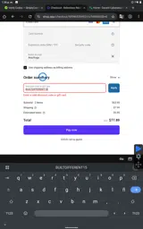 Relentless Rebel Apparel coupon verification screenshot