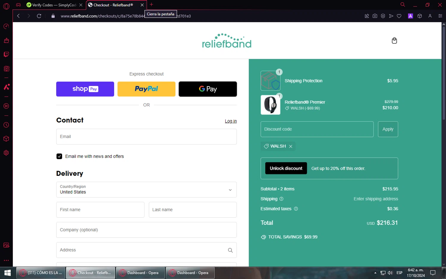 how to use Reliefband coupons