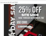 LABORDAY coupon verification screenshot
