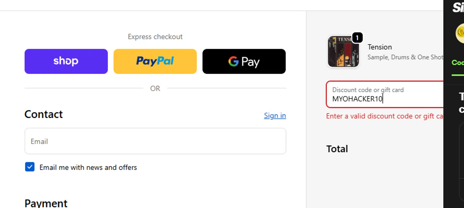 REMastered Sleep discount code screenshot showing code MYOHACKER10 applied at REMastered Sleep checkout page. Uploaded by SimplyCodes community member Loki_Odinson on Nov 24, 2025