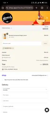 MISSEDYOU coupon verification screenshot