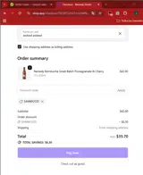 SAMWOOD coupon verification screenshot