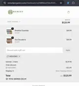Remedy Organics coupon verification screenshot