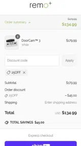 25OFF coupon verification screenshot