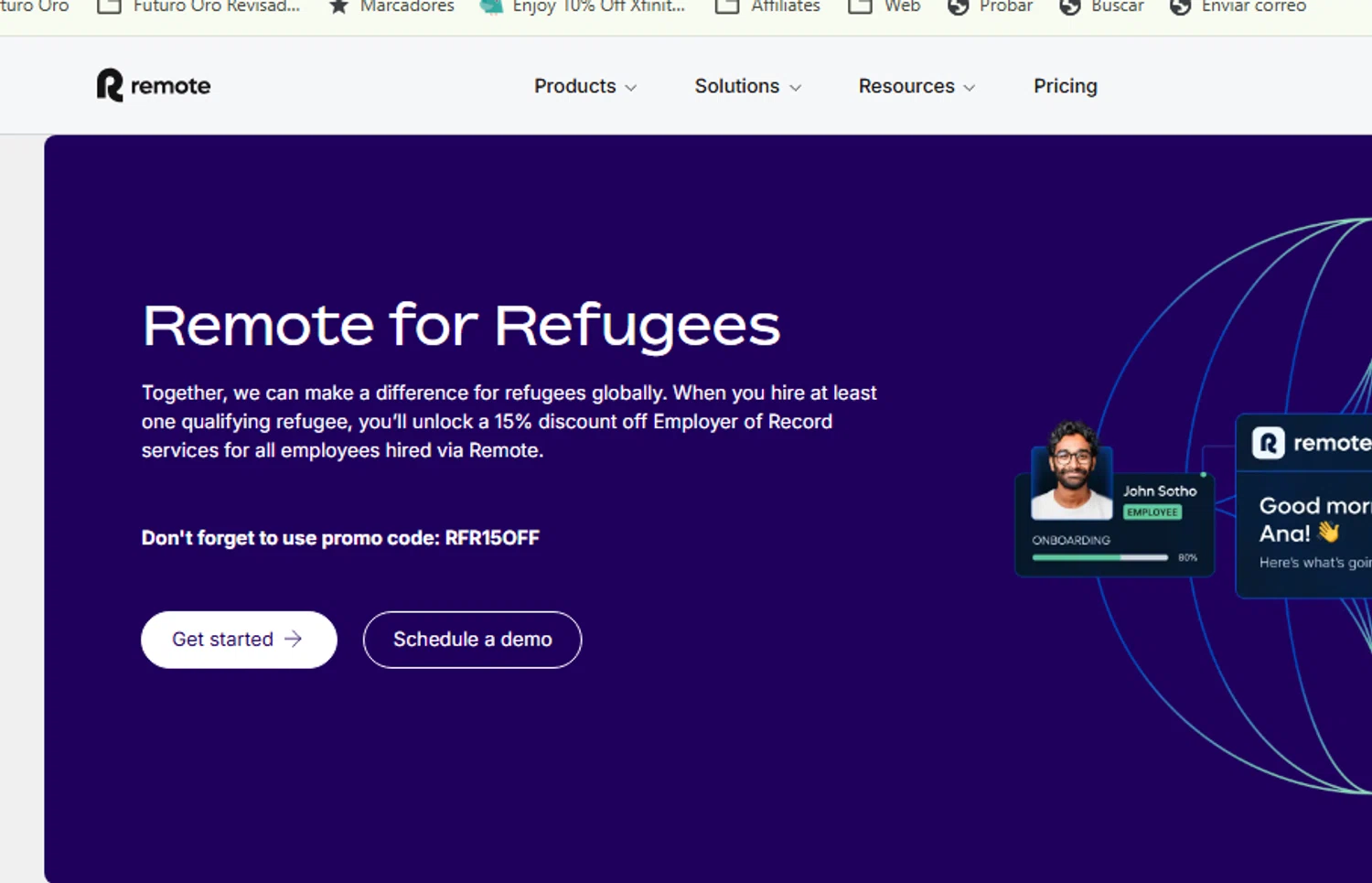 Remote promo code screenshot showing code RFR15OFF applied at Remote checkout page. Uploaded by SimplyCodes community member carlosrivero on Sep 16, 2025